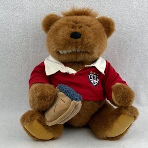 VTG 1996 Gund for Land’s End Kid Kodiak Rugby Bear Plush Toy 12”